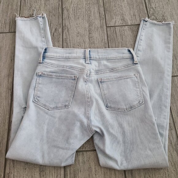 Mila Rose Light Wash Skinny Jeans with Raw Hem – Girls Size 8 - Picture 9 of 9